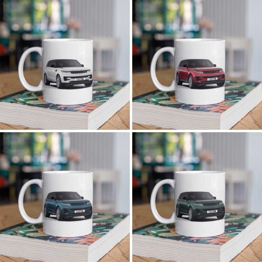 Personalised Land Rover Range Rover Sport S Black Edition Mug