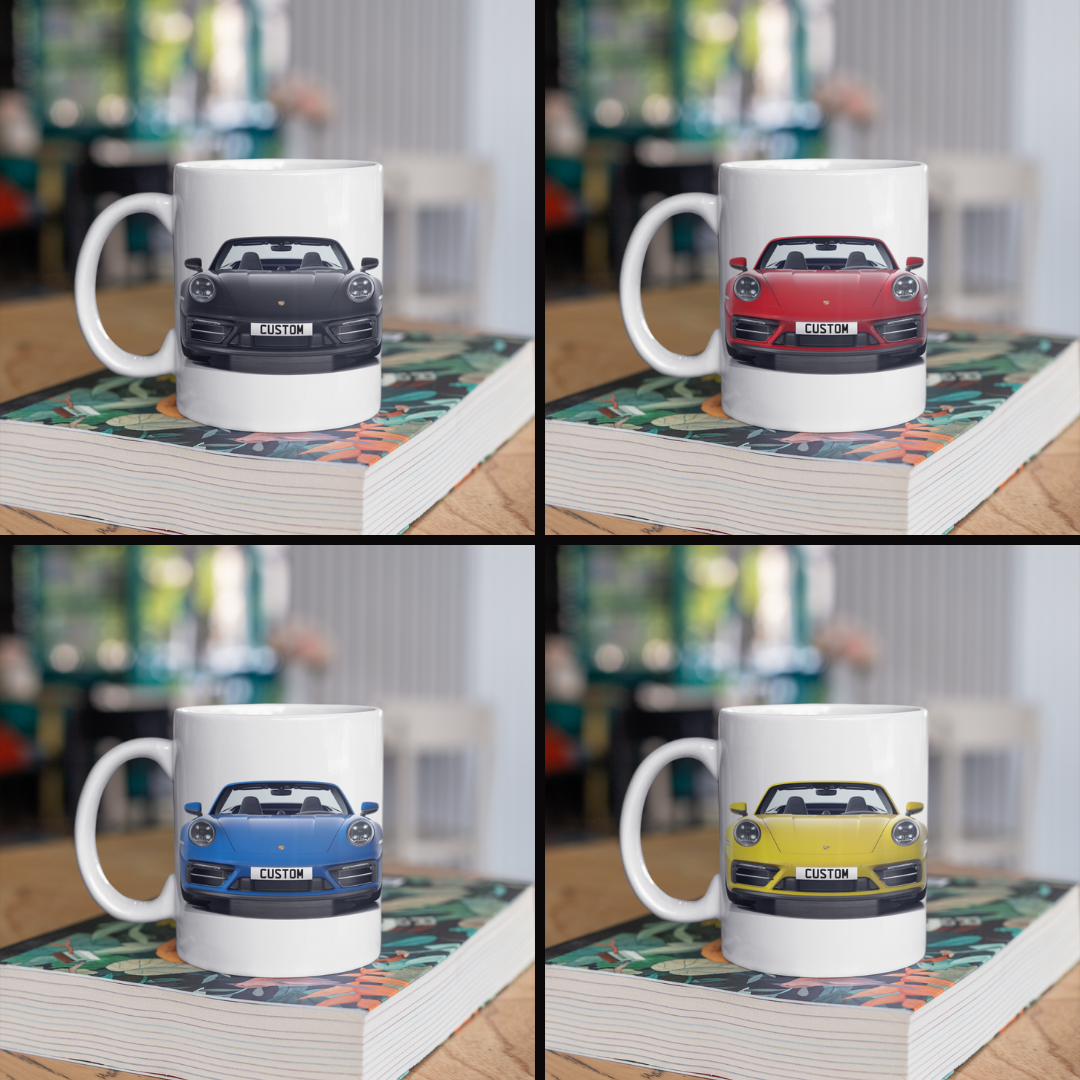 Personalised Porsche 911 Carrera GTS Cabriolet Mug