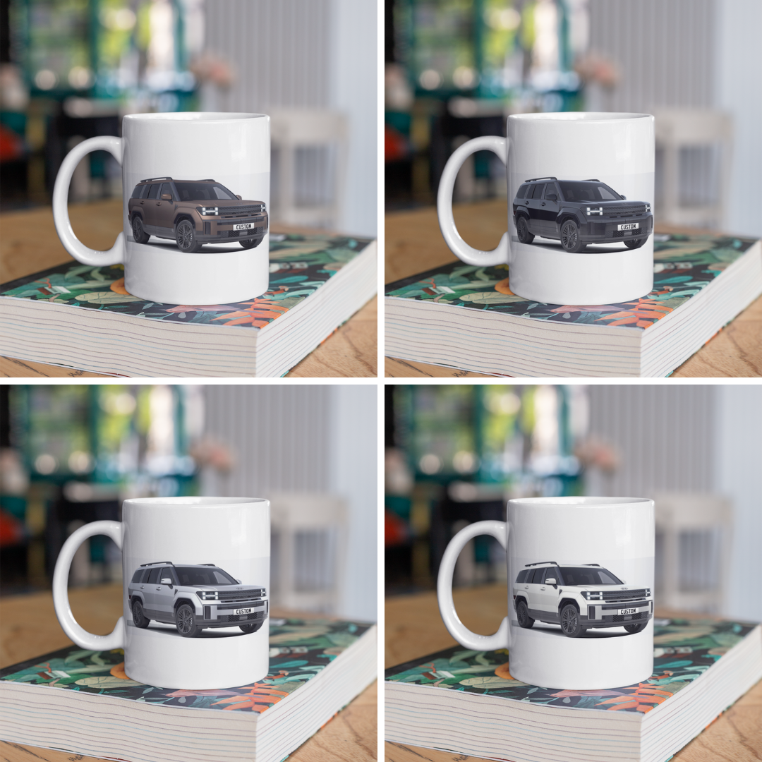 Personalised Hyundai Santa FE 6 Seater SUV Calligraphy Mug