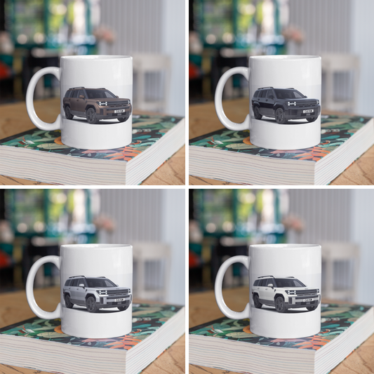 Personalised Hyundai Santa FE 6 Seater SUV Calligraphy Mug