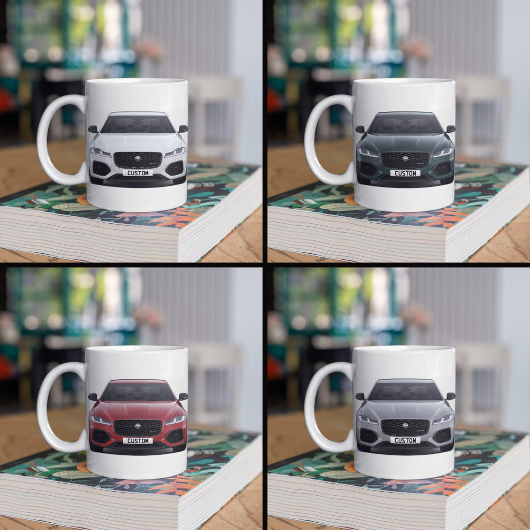 Personalised Jaguar XF R Dynamic HSE Black Mug