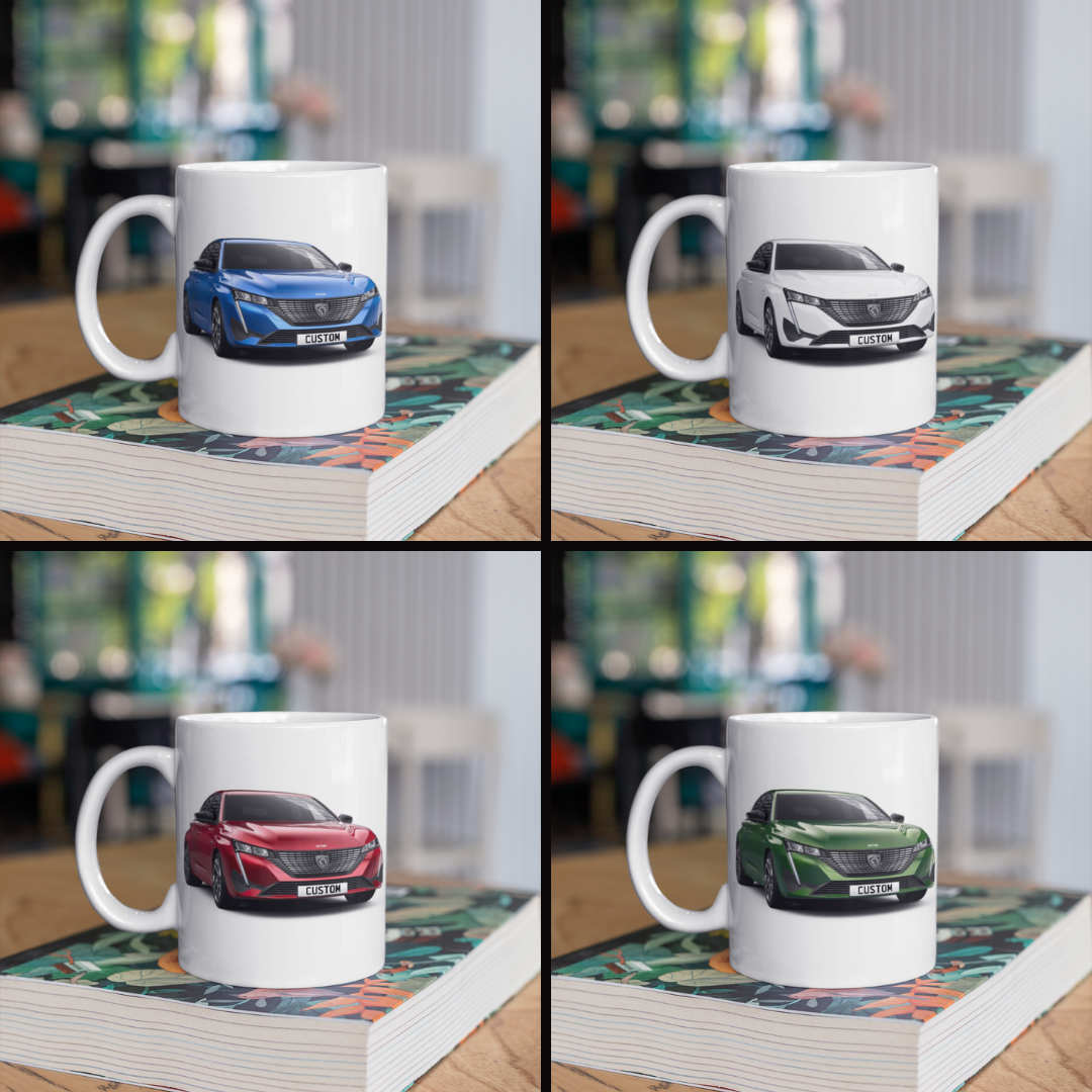 Personalised Peugeot 308 Allure Premium Mug