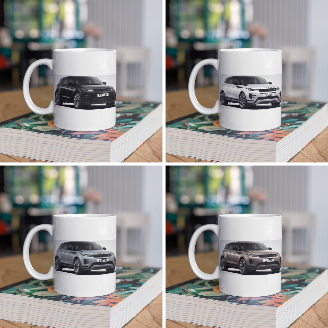 Personalised Land Rover Evoque Autobiography Black Edition Mug