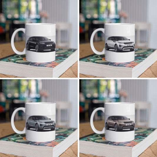 Personalised Land Rover Evoque Autobiography Black Edition Mug