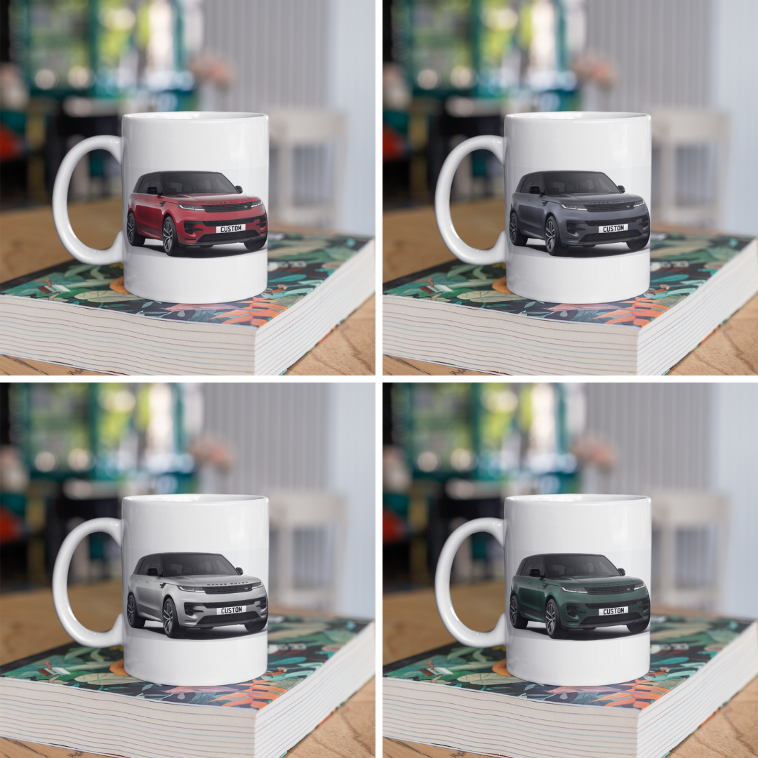 Personalised Land Rover Range Rover Sport Autobiography Black Edition Mug