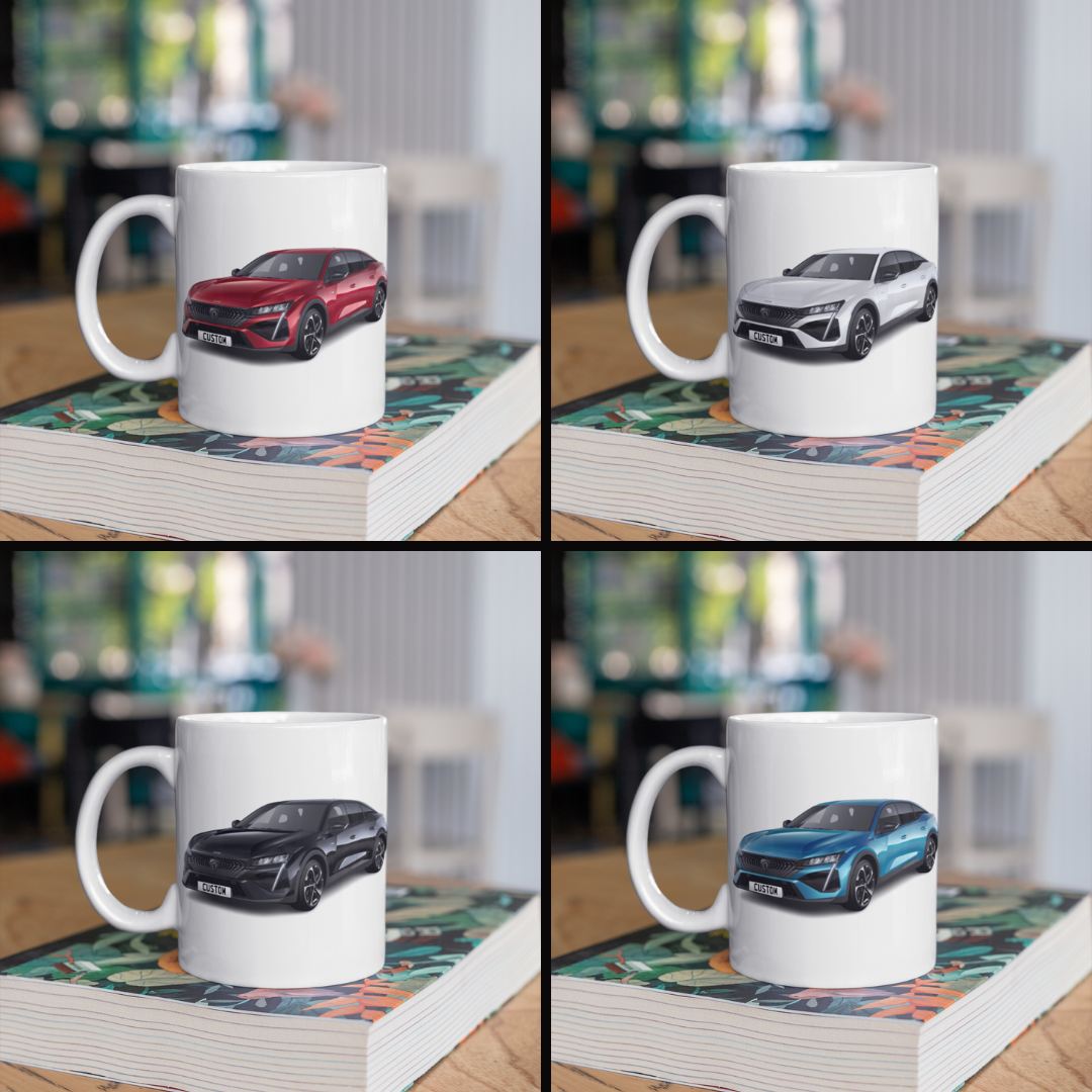 Personalised Peugeot 408 Allure Premium Mug