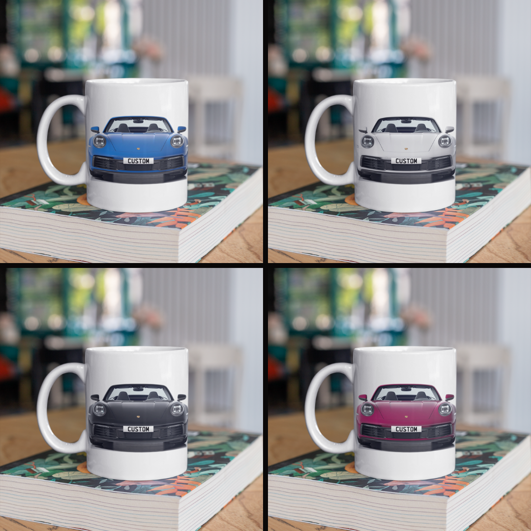 Personalised Porsche 911 Carrera 4 Cabriolet Mug