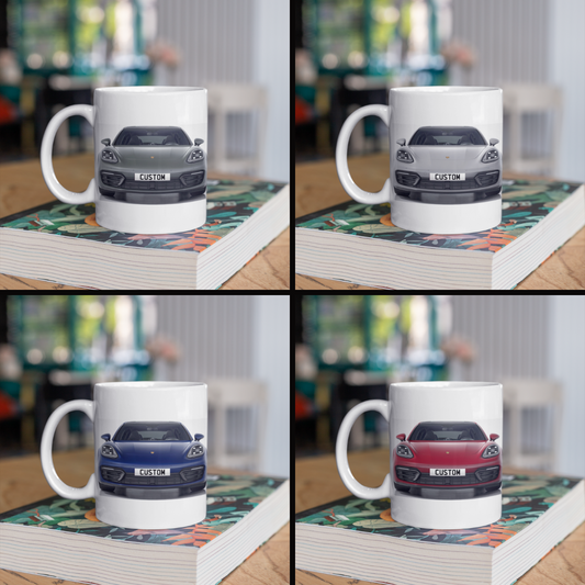 Personalised Porsche Panamera 4 E-Hybrid Sports Turismo Platinum Edition Mug