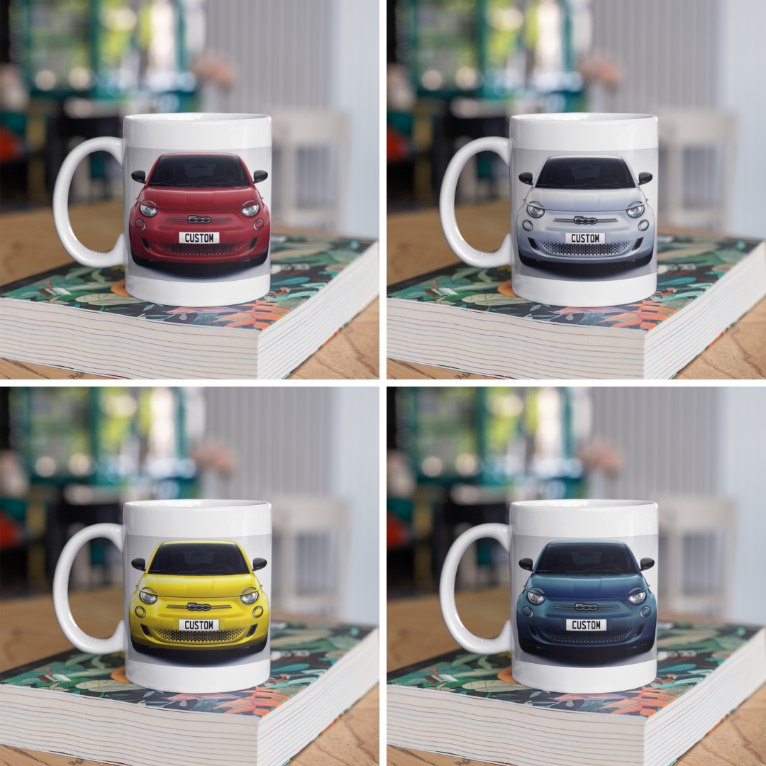 Personalised Fiat 500e Hatchback Icon Mug