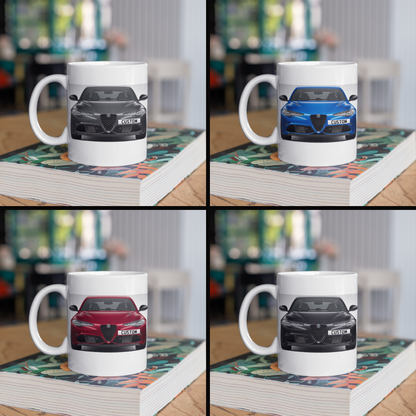 Personalised Alfa Romeo Giula Quadrifoglio Mug