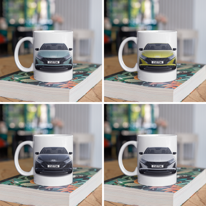 Personalised Hyundai i20 Black Line Mug
