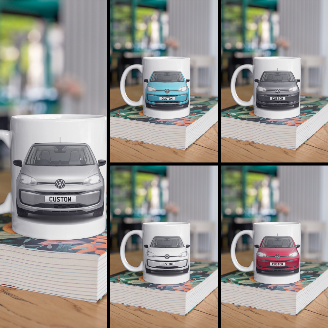 Personalised Volkswagen Up Black Edition Mug