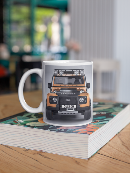 Personalised Land Rover Defender Works V8 Trophy Mug