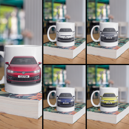 Personalised Volkswagen Golf 8 GTE Mug