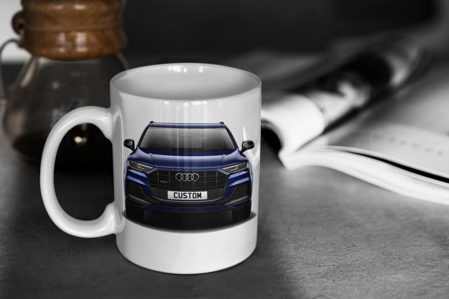 Personalised Audi Q7 Black Edition Mug