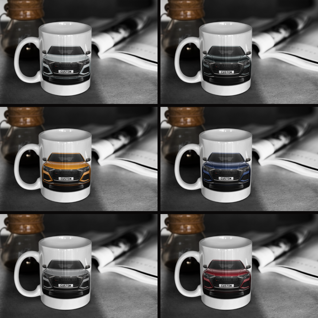 Personalised Audi RS Q8 Carbon Black Mug