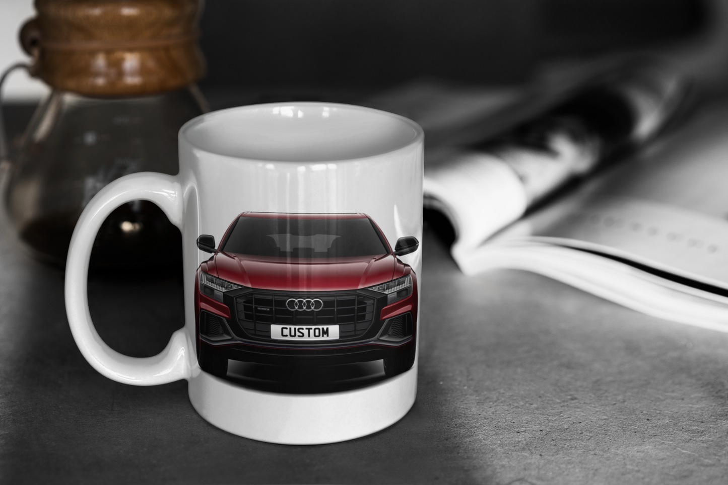 Personalised Audi Q8 TFSI e Black Edition Mug