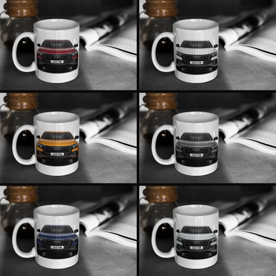 Personalised Audi Q8 Black Edition Mug