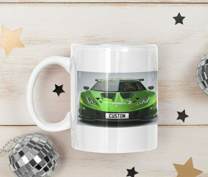 Personalised Lamborghini Huracan GT3 Evo Race Car Mug