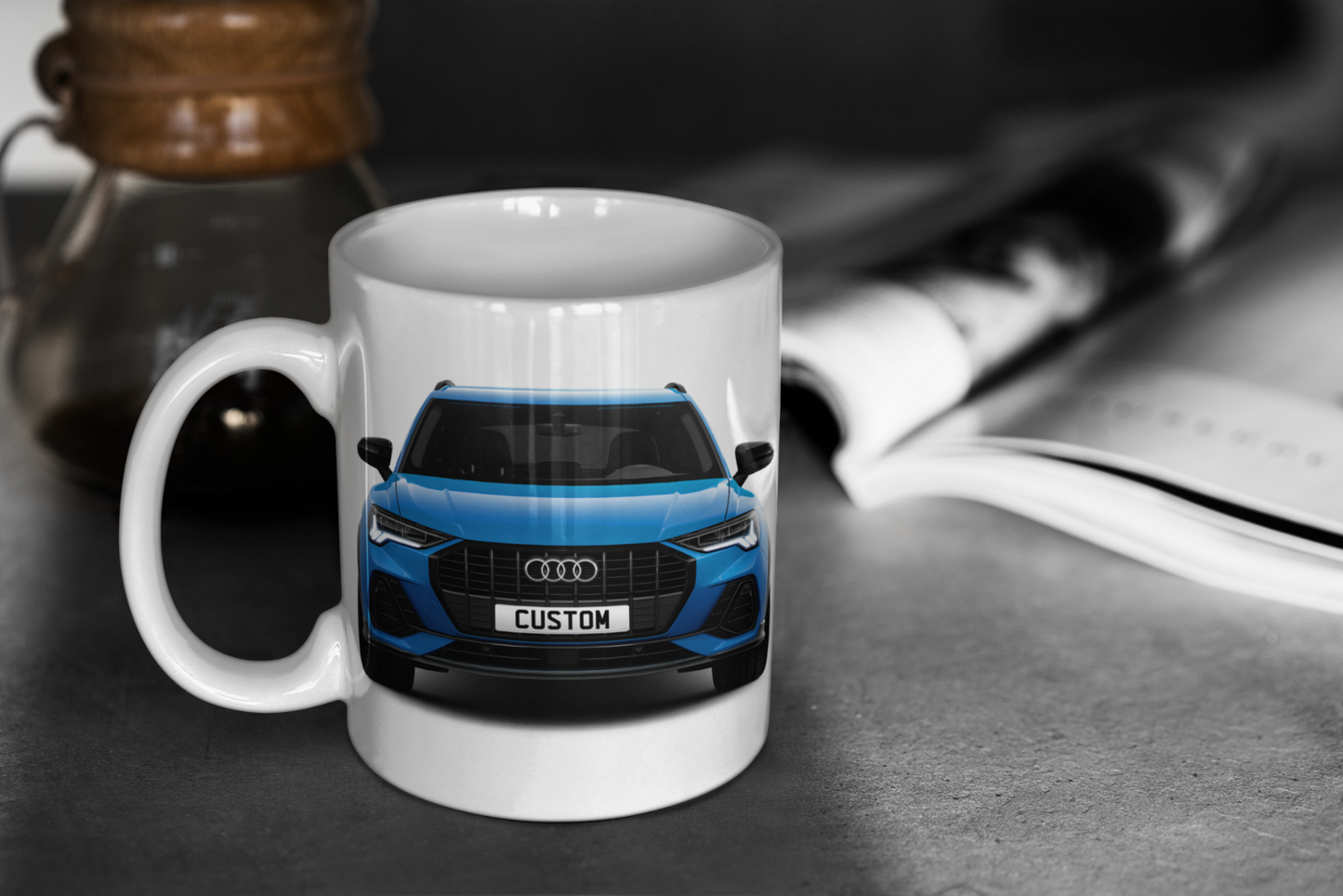 Personalised Audi Q3 TFSI e Black Edition Mug