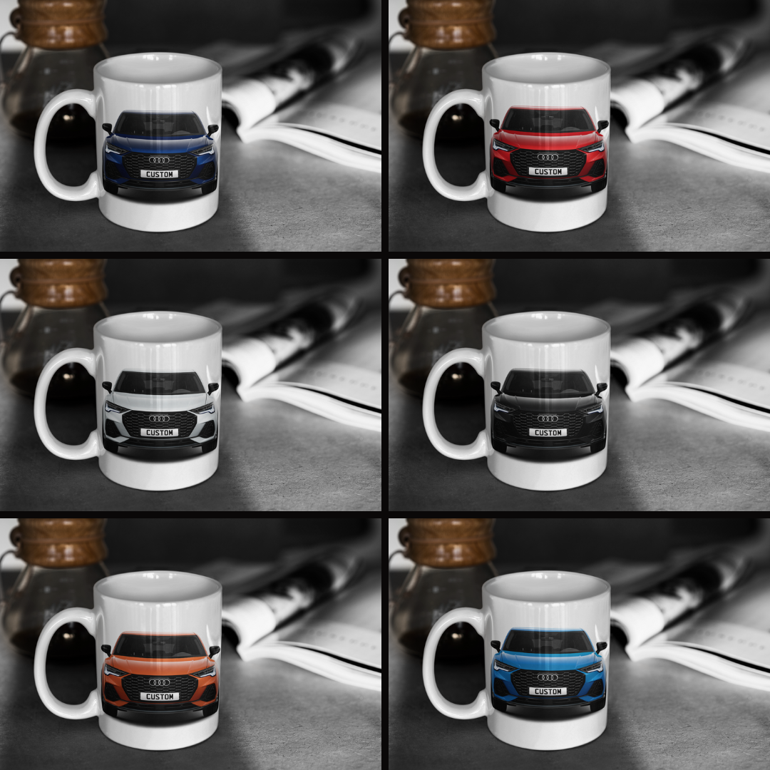 Personalised Audi Q3 Sportback TFSI e Black Edition Mug