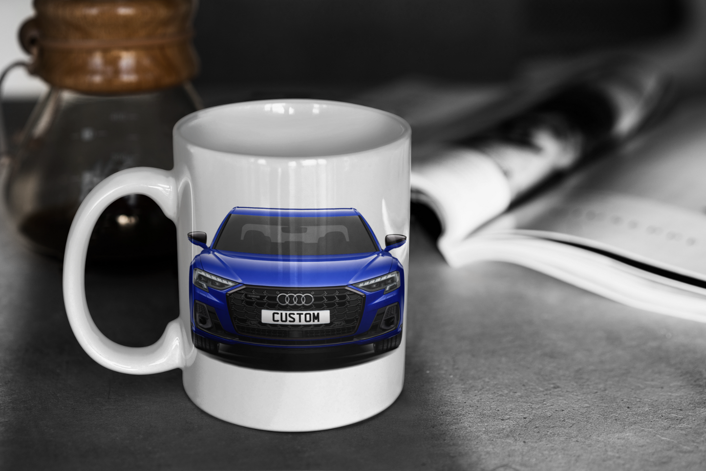 Personalised Audi A8 TFSI e Black Edition Mug