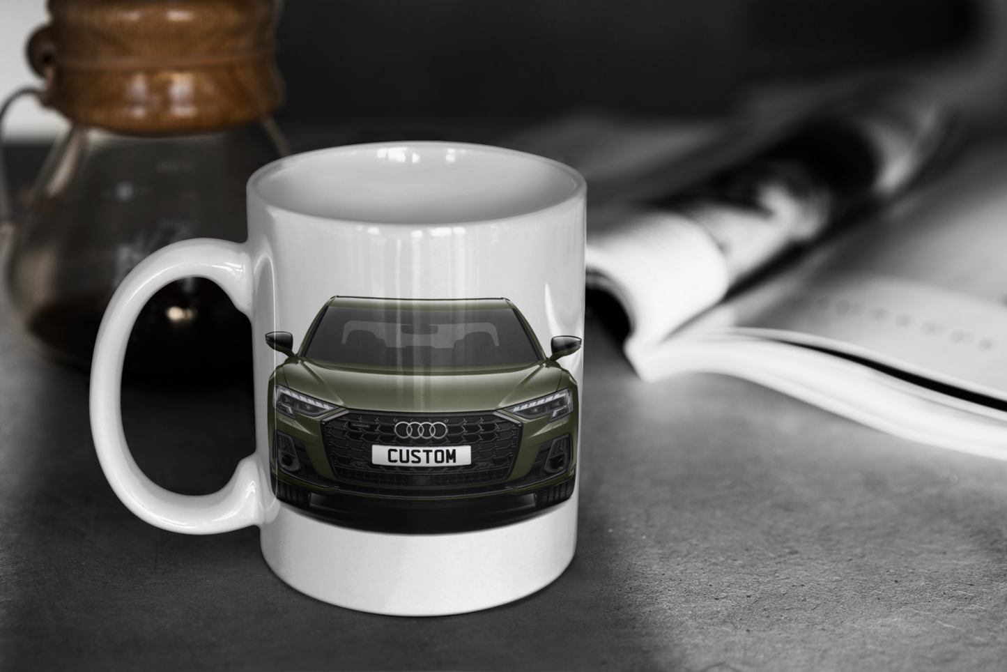 Personalised Audi A8 TFSI e Black Edition Mug