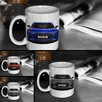 Personalised Audi RS7 Sportback Carbon Black Mug