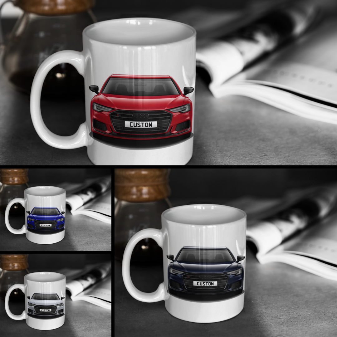 Personalised Audi S6 Saloon Black Edition TDI Mug