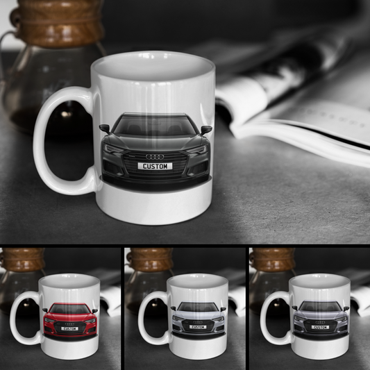 Personalised Audi A6 Saloon Black Edition 50 TFSI e Mug