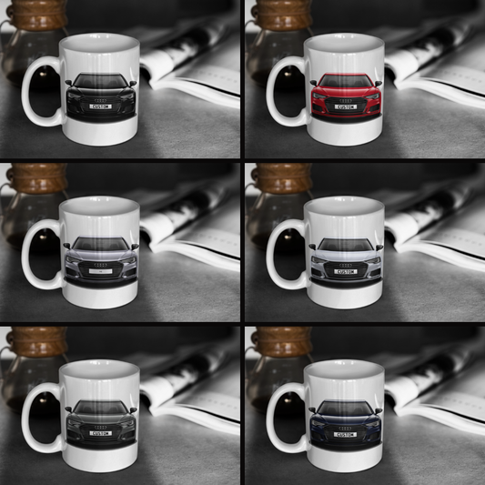 Personalised Audi A6 Saloon Black Edition 40 TFSI Mug