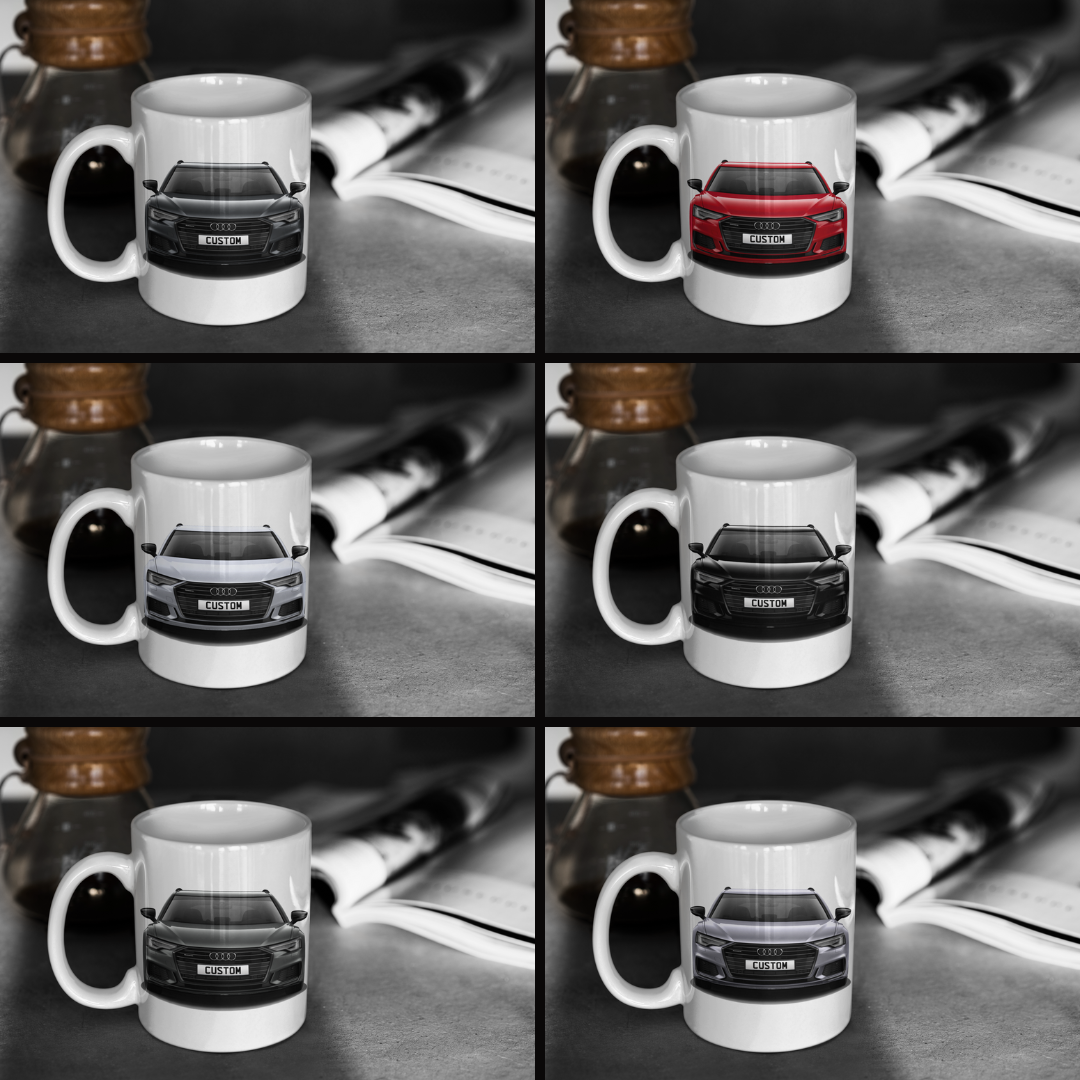 Personalised Audi A6 Avant Black Edition 50 TFSI e Mug