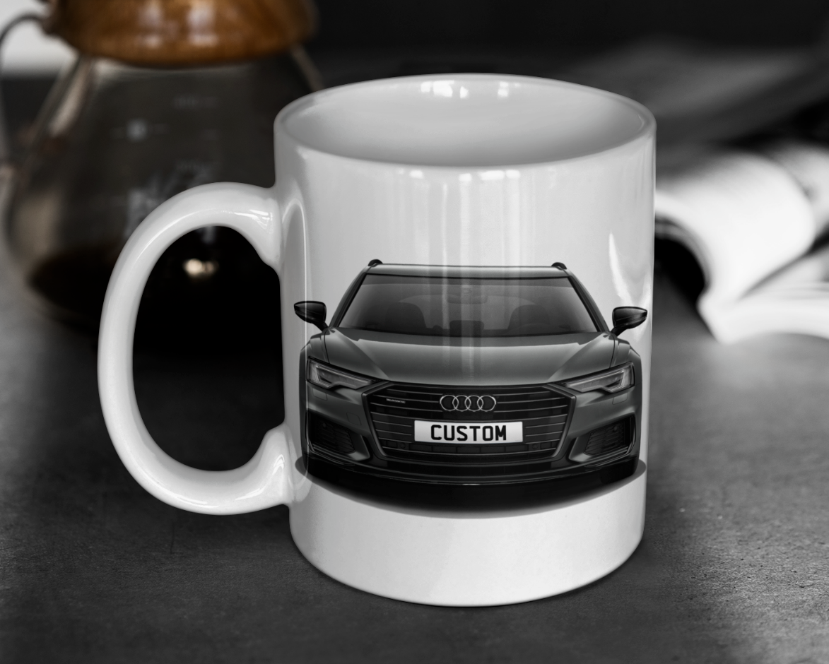 Personalised Audi A6 Avant Black Edition 50 TFSI e Mug