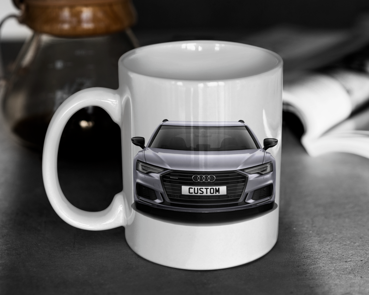 Personalised Audi A6 Avant Black Edition 50 TFSI e Mug