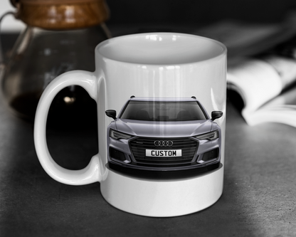 Personalised Audi A6 Avant Black Edition 50 TFSI e Mug