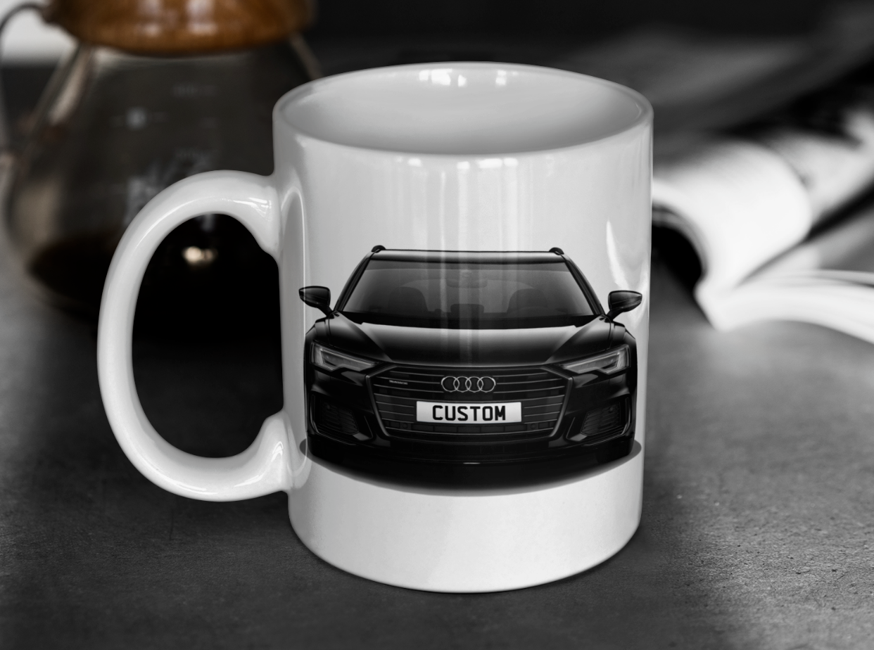 Personalised Audi A6 Avant Black Edition 50 TFSI e Mug