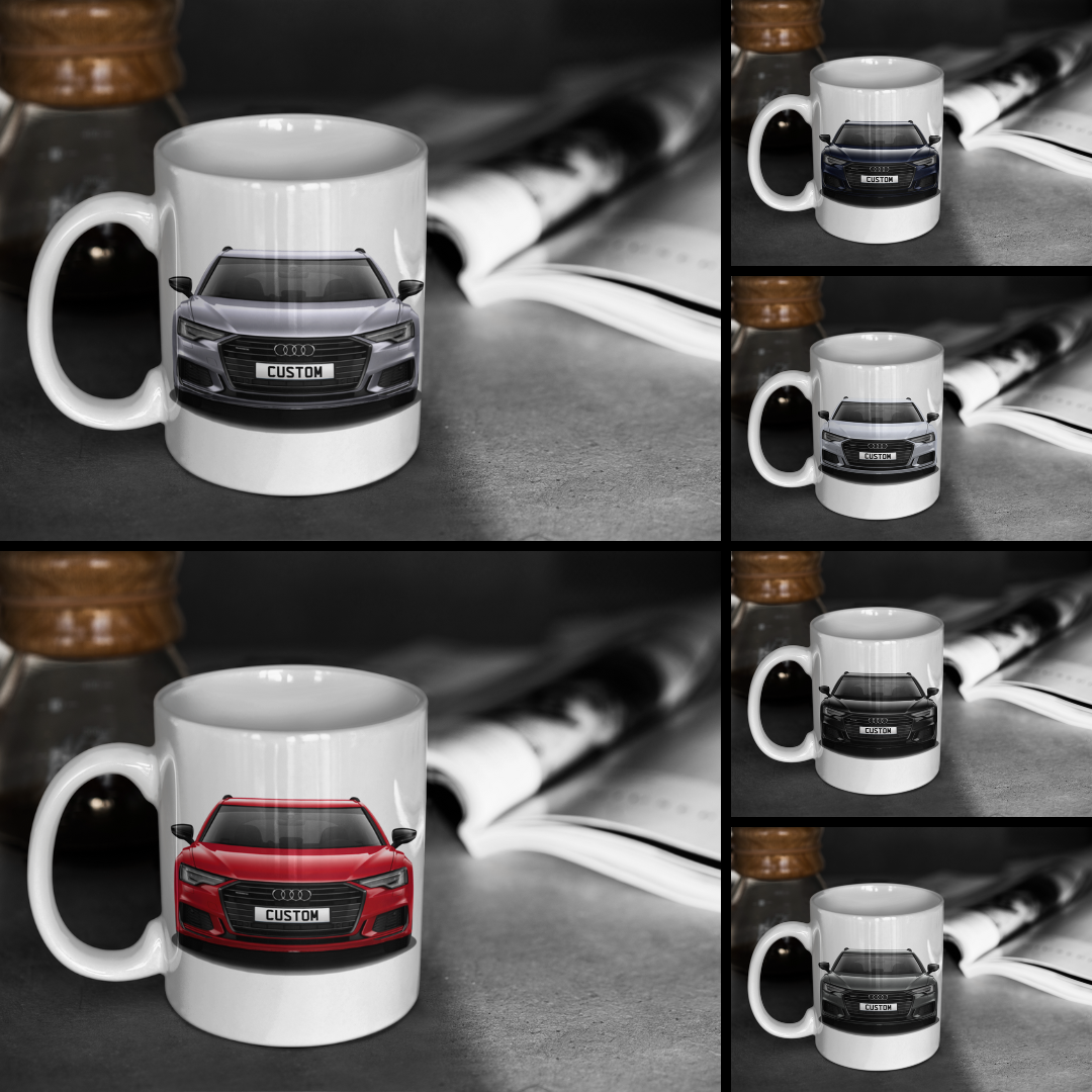 Personalised Audi A6 Avant Black Edition 45 TFSI Mug