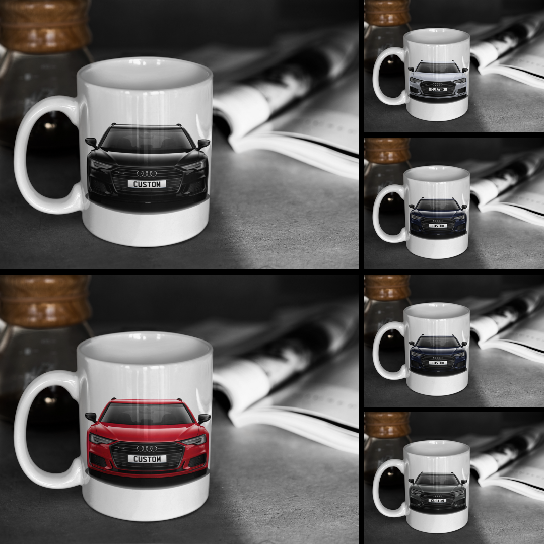 Personalised Audi A6 Avant Black Edition 40 TDI Mug