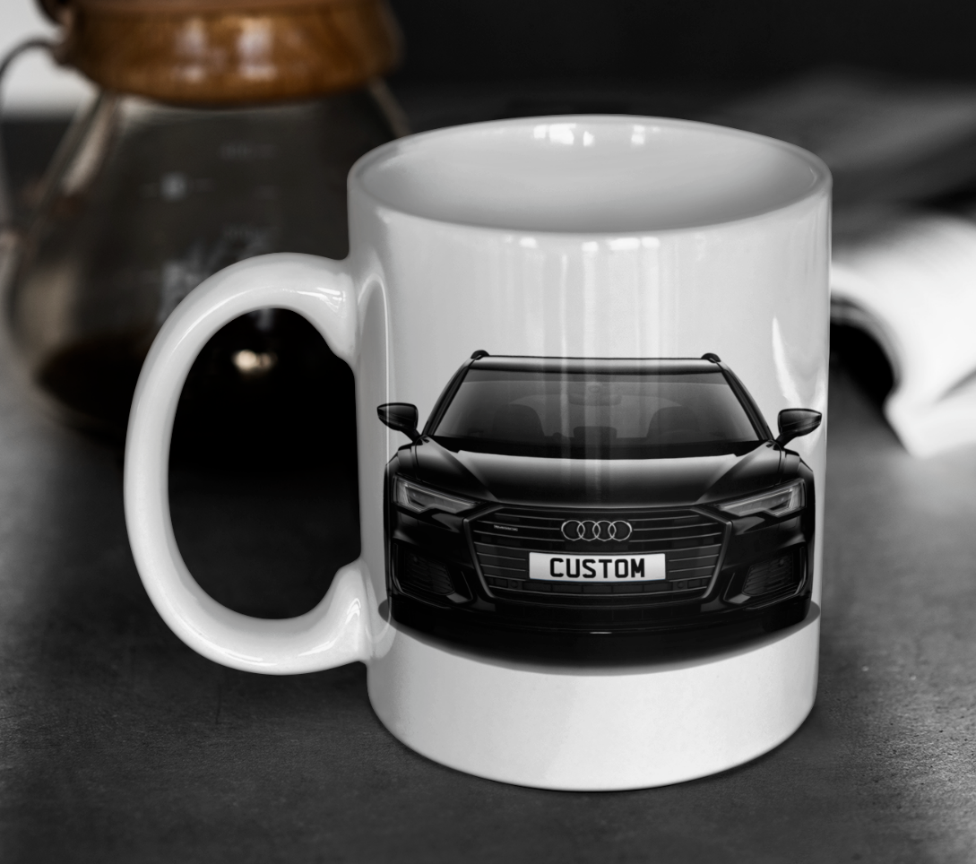 Personalised Audi A6 Avant Black Edition 40 TDI Mug