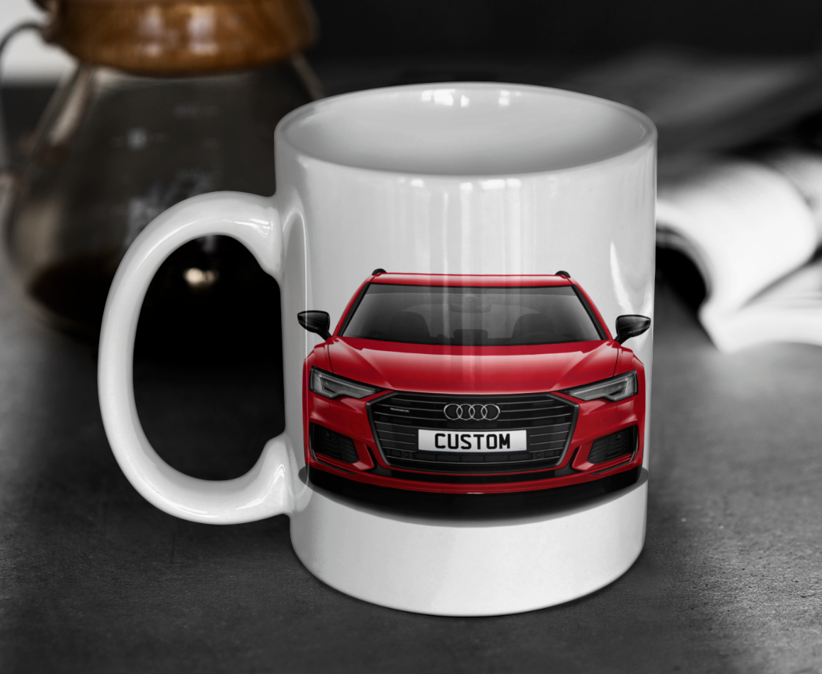 Personalised Audi A6 Avant Black Edition 40 TDI Mug