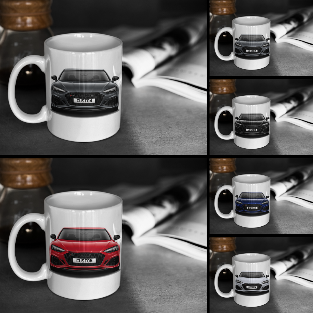 Personalised Audi RS5 Coupe Carbon Black Mug