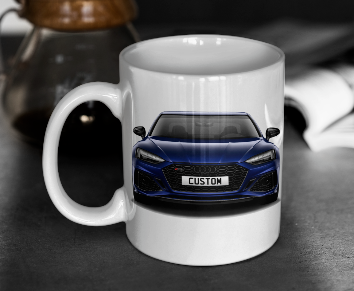 Personalised Audi RS5 Coupe Carbon Black Mug