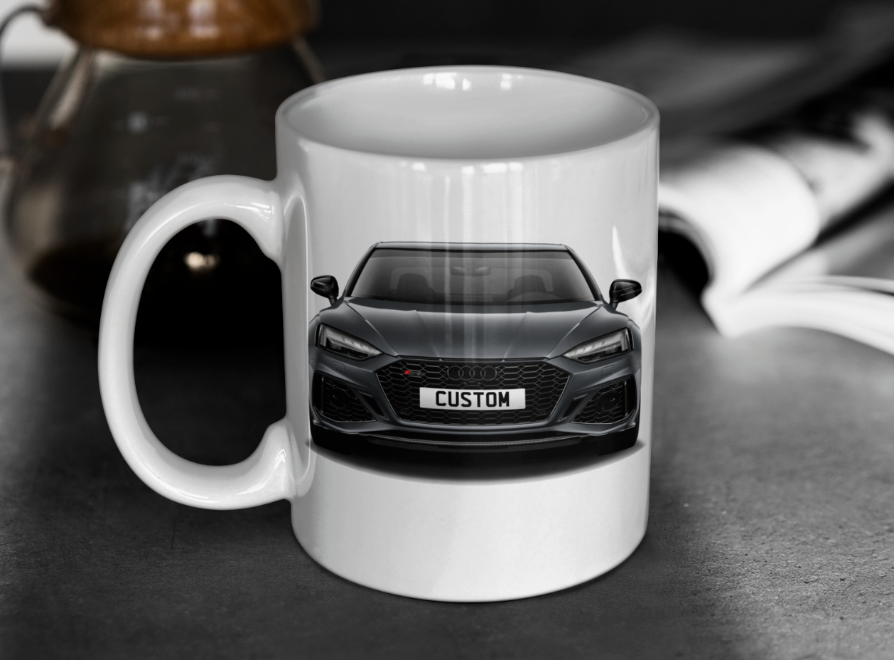 Personalised Audi RS5 Coupe Carbon Black Mug