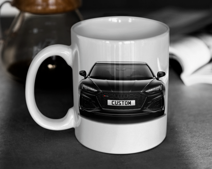 Personalised Audi RS5 Sportback Carbon Black Mug