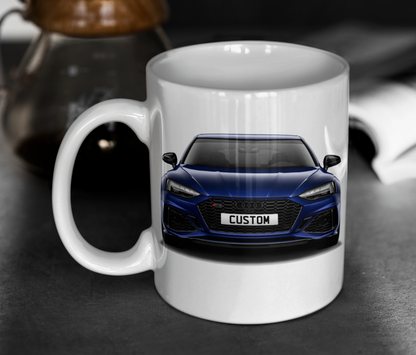 Personalised Audi RS5 Sportback Carbon Black Mug