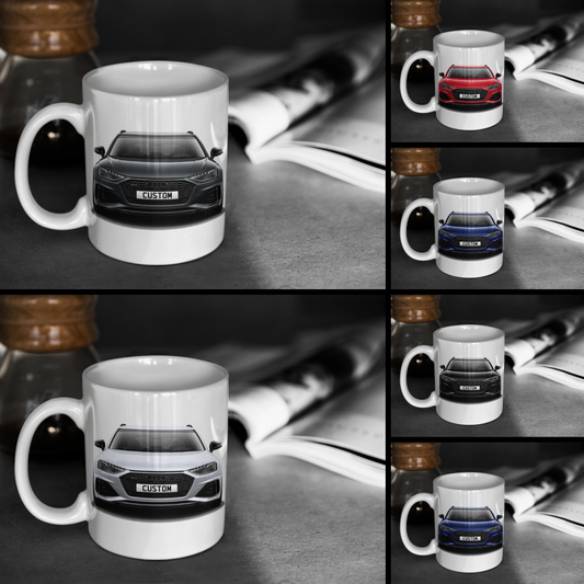 Personalised Audi RS4 Avant Carbon Black Mug