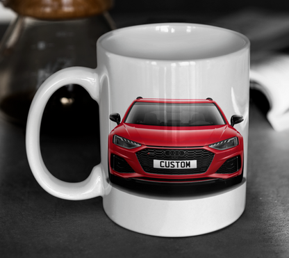 Personalised Audi RS4 Avant Carbon Black Mug