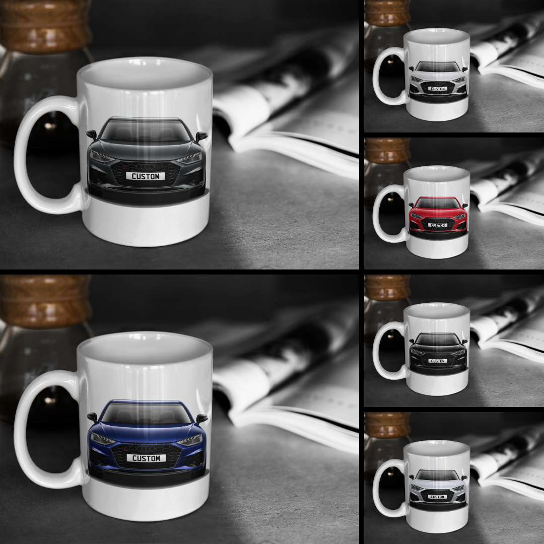 Personalised Audi S4 Saloon Black Edition Mug