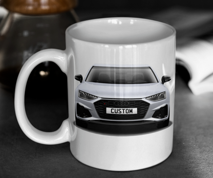 Personalised Audi S4 Saloon Black Edition Mug