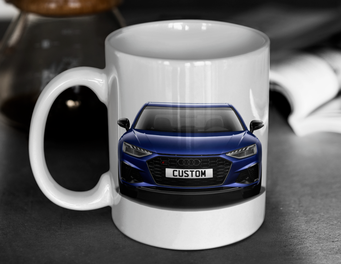 Personalised Audi S4 Saloon Black Edition Mug